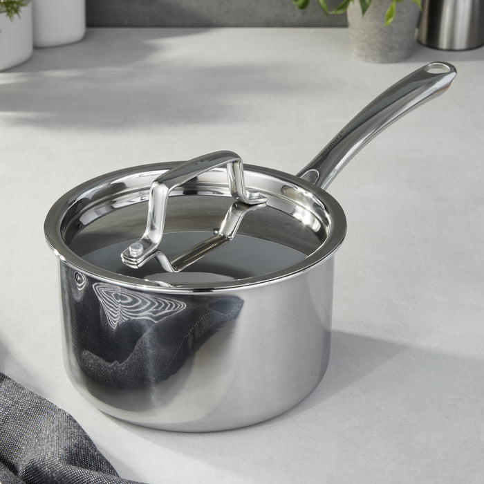 Image 4 of Professional Tri-Ply 18/10 Stainless Steel 6.25" Saucepan