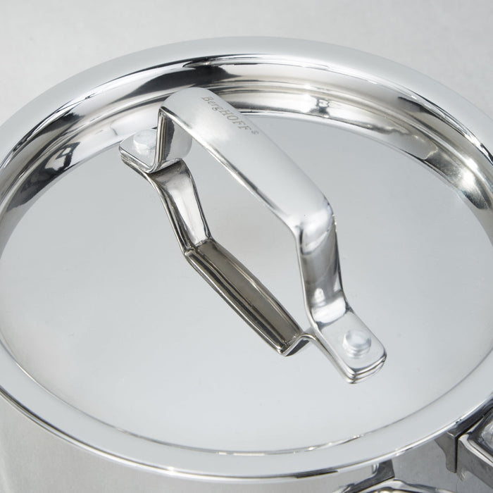 BergHOFF Professional Tri-Ply 18/10 Stainless Steel 6.25" Saucepan with SS Lid, 2qt - Saucepans