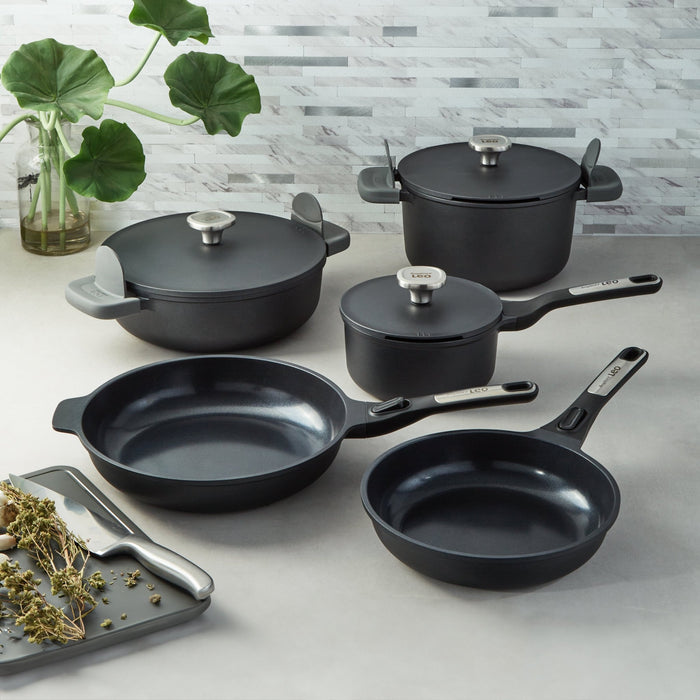 BergHOFF Leo Phantom 8pc Nonstick Ceramic Cookware Set - Cookware Sets
