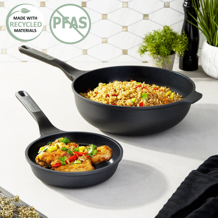 BergHOFF Leo Stone+ 2pc Nonstick Ceramic Stir Fry Set - Cookware Sets
