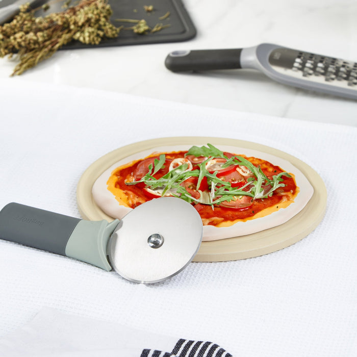 BergHOFF Leo 9.5" Pizza Stone with Pizza Cutter Set, Small - Pizza Stones