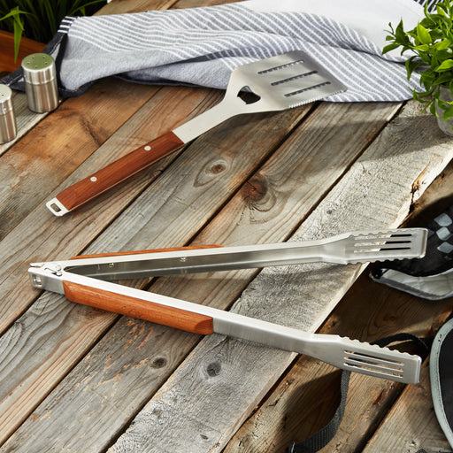 Image 1 of 2Pc Stainless Steel BBQ Tongs and Turner Set