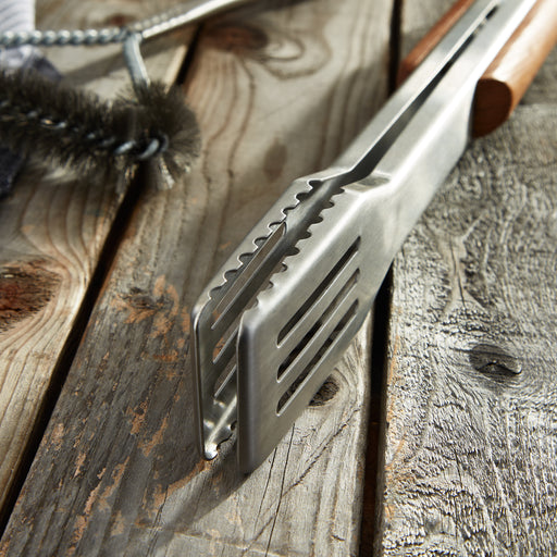 Image 2 of 2Pc Stainless Steel BBQ Tongs and Brush Set