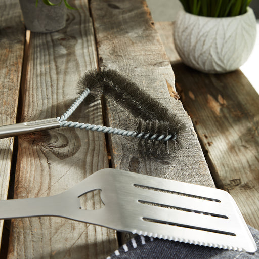 Image 2 of 2Pc Stainless Steel BBQ Brush and Turner Set
