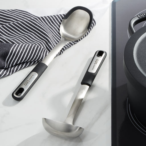 Image 1 of Graphite 2Pc Soup Ladle and Serving Spoon Set