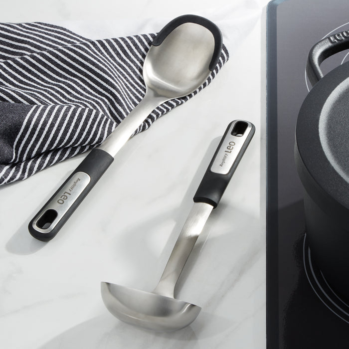 Image 1 of Graphite 2Pc Soup Ladle and Serving Spoon Set