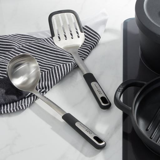 Image 1 of Graphite 2Pc Slotted Turner and Soup Ladle Set