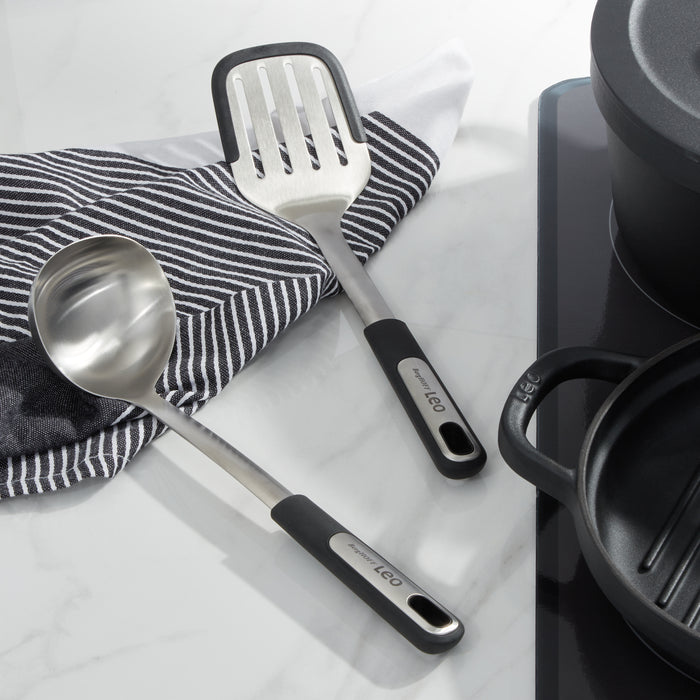 Image 1 of Graphite 2Pc Slotted Turner and Soup Ladle Set