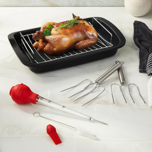 Image 2 of Leo Graphite 9Pc Ceramic Nonstick Cookware and Baster Set
