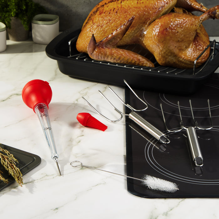 Image 4 of Leo Graphite 9Pc Ceramic Nonstick Cookware and Baster Set