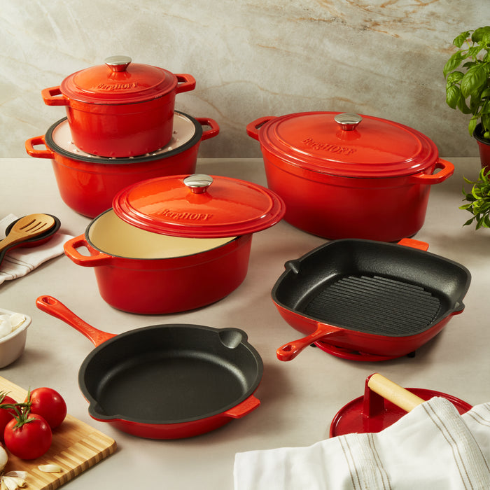 Image 1 of Neo 10pc Cast Iron Cookware Set, Orange
