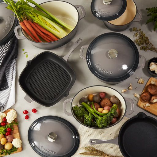 Image 2 of Neo 10pc Cast Iron Cookware Set, Oyster