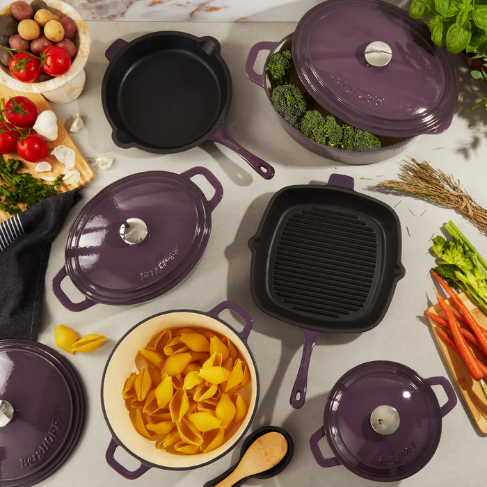 Image 2 of Neo 10pc Cast Iron Cookware Set, Purple