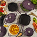 Image 2 of Neo 10pc Cast Iron Cookware Set, Purple