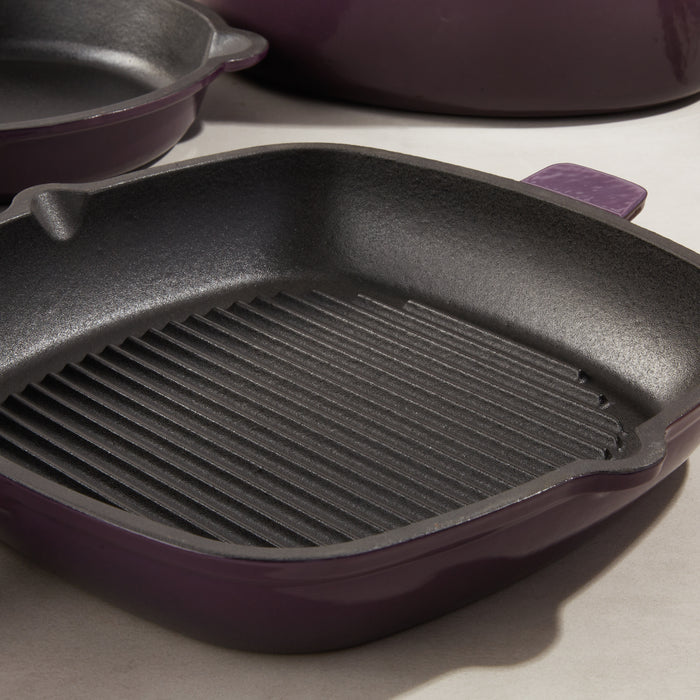 Image 3 of Neo 10pc Cast Iron Cookware Set, Purple