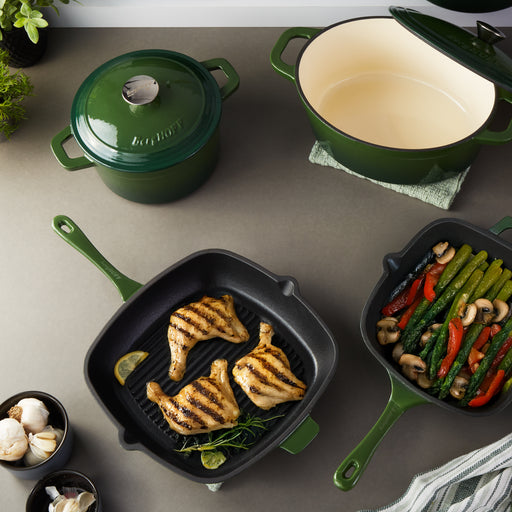 Image 2 of Neo 10pc Cast Iron Cookware Set, Green