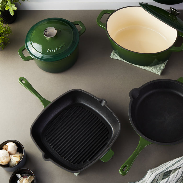 Image 8 of Neo 10pc Cast Iron Cookware Set, Green