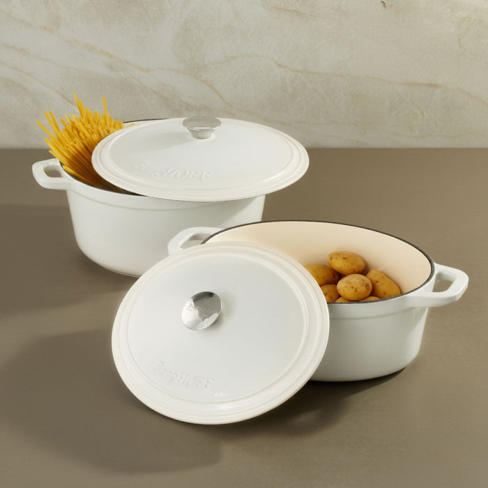 Image 1 of Neo 4pc Cast Iron Cookware Set, 5qt. & 7qt.,White