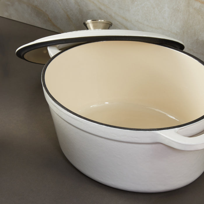 Image 3 of Neo 4pc Cast Iron Cookware Set, 5qt. & 7qt.,White