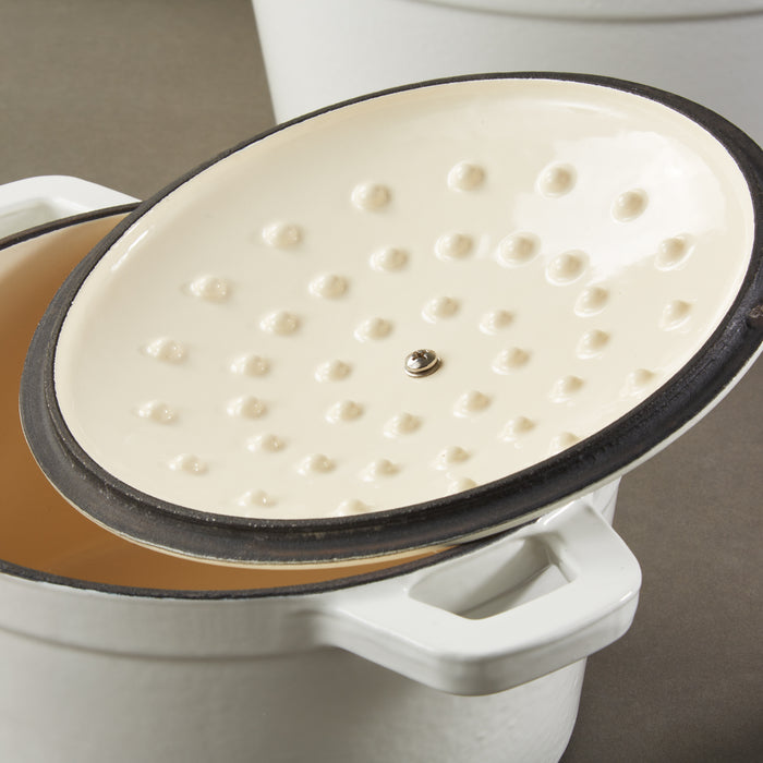 Image 5 of Neo 4pc Cast Iron Cookware Set, 5qt. & 7qt.,White