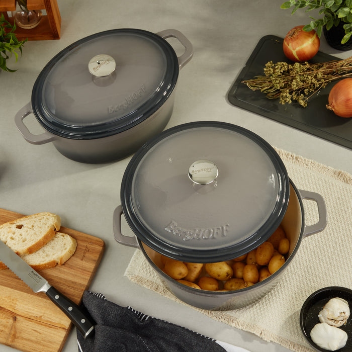 Image 2 of Neo 4pc Cast Iron Cookware Set, 5qt. & 7qt., Oyster