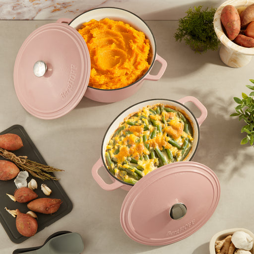 Image 2 of Neo 4pc Cast Iron Cookware Set, 5qt. & 7qt., Pink