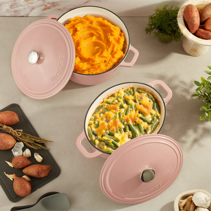 Image 2 of Neo 4pc Cast Iron Cookware Set, 5qt. & 7qt., Pink