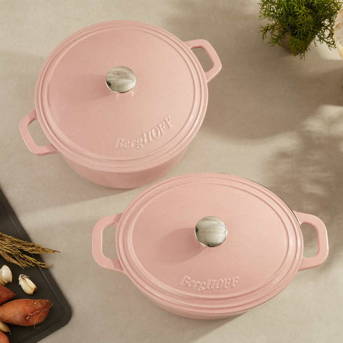 Image 7 of Neo 4pc Cast Iron Cookware Set, 5qt. & 7qt., Pink