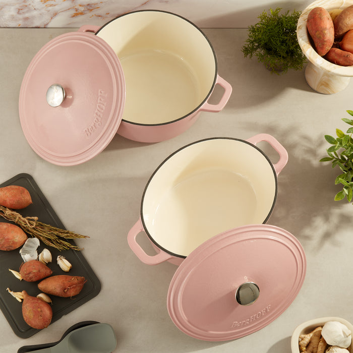 Image 9 of Neo 4pc Cast Iron Cookware Set, 5qt. & 7qt., Pink