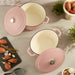 Image 9 of Neo 4pc Cast Iron Cookware Set, 5qt. & 7qt., Pink