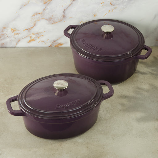 Image 1 of Neo 4pc Cast Iron Cookware Set, 5qt. & 7qt., Purple