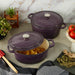 Image 2 of Neo 4pc Cast Iron Cookware Set, 5qt. & 7qt., Purple