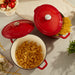 Image 2 of Neo 4pc Cast Iron Cookware Set, 5qt. & 7qt., Red