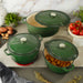 Image 2 of Neo 6pc Cast Iron Dutch Oven Cookware Set with Lids, Green
