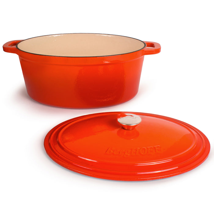 Image 6 of Neo 6pc Cast Iron Dutch Oven Cookware Set with Lids, Orange