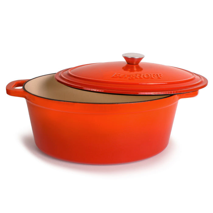 Image 8 of Neo 6pc Cast Iron Dutch Oven Cookware Set with Lids, Orange