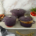 Image 5 of Neo 6pc Cast Iron Dutch Oven Cookware Set with Lids, Purple
