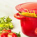 Image 4 of Neo 6pc Cast Iron Dutch Oven Cookware Set with Lids, Red