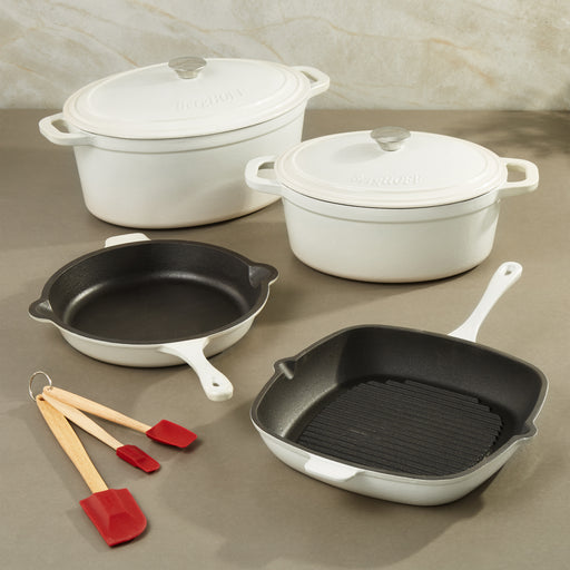 Image 1 of Neo 9pc Cast Iron Cookware Set, White
