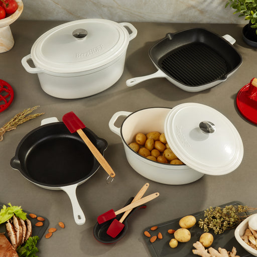 Image 2 of Neo 9pc Cast Iron Cookware Set, White