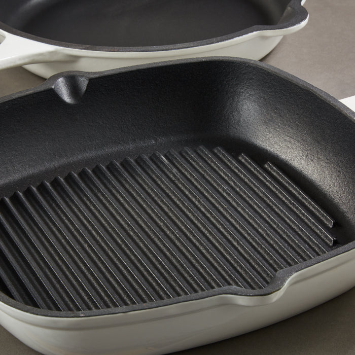 Image 3 of Neo 9pc Cast Iron Cookware Set, White