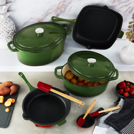 Image 2 of Neo 9pc Cast Iron Cookware Set, Green