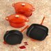 Image 1 of Neo 9pc Cast Iron Cookware Set, Orange