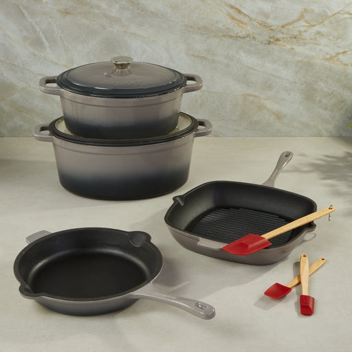 Image 1 of Neo 9pc Cast Iron Cookware Set, Oyster