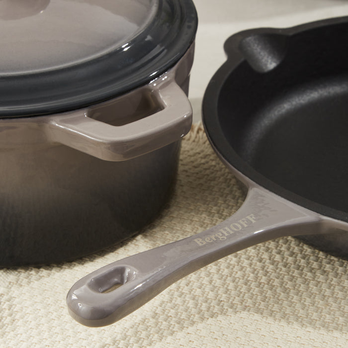 Image 3 of Neo 9pc Cast Iron Cookware Set, Oyster