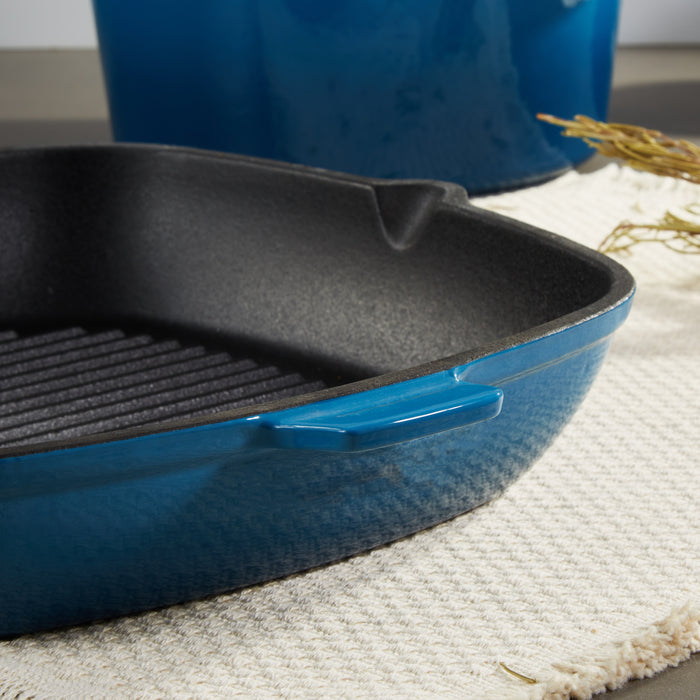 Image 9 of Neo 9pc Cast Iron Cookware Set, Blue
