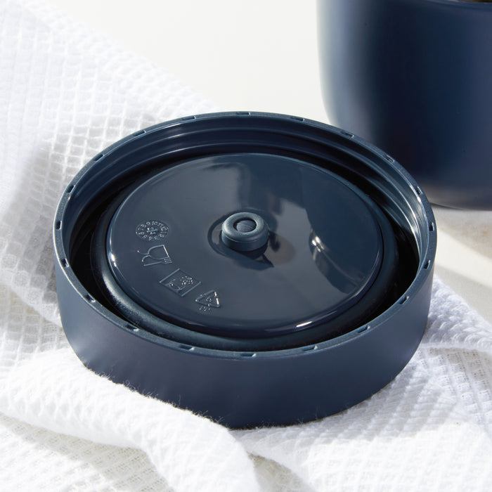 Image 3 of Nommie Stainless Steel 3pc Food Container, Navy