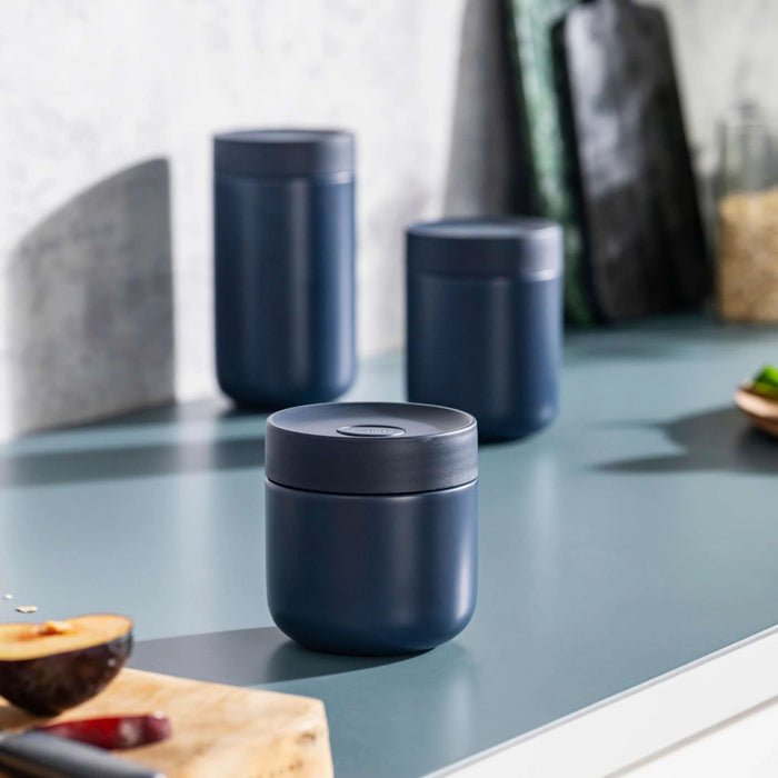 Image 6 of Nommie Stainless Steel 3pc Food Container, Navy