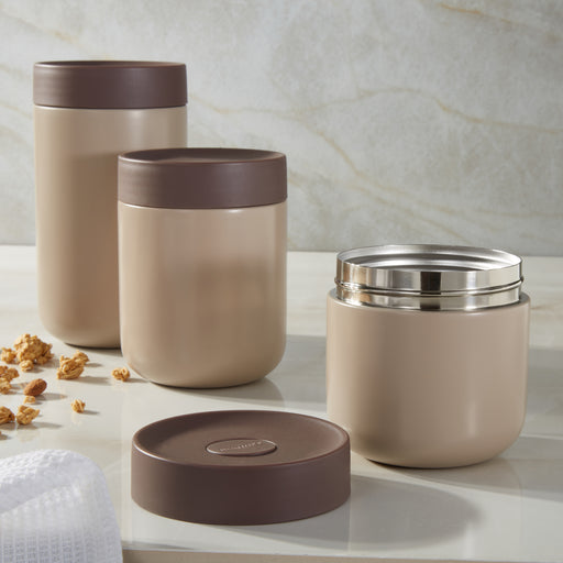 Image 1 of Nommie Stainless Steel 3pc Food Container, Sand