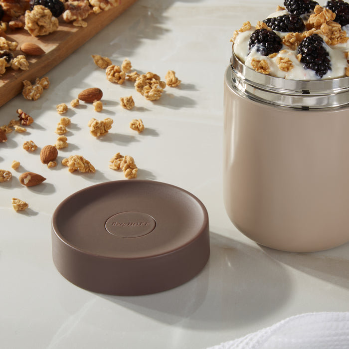 Image 3 of Nommie Stainless Steel 3pc Food Container, Sand